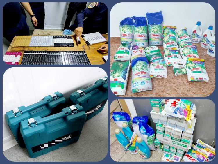 Produse cu denumirile unor mărci de renume confiscate de jandarmi în târgul anual din Cornești 32 Produse cu denumirile unor mărci de renume confiscate de jandarmi în târgul anual din Cornești